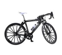 Sewroro Modelo de Bicicleta Miniatura de Aleación Metálica Negra y Amarilla, Adorno Decorativo para Niños y Sala de Estar, Set de 2 Piezas para Colección y Decoración del Hogar