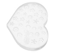 Sewroro Molde de Silicona para Uñas, Molde Decorativo 3d Tallado en Forma de Corazón, Diy, Superficie Lisa sin Rebabas, No se Rompe ni Deforma, para Colegas y Amigos