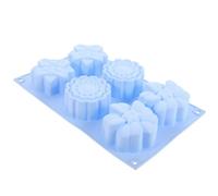 Sewroro Molde para Hornear de Silicona 6 Cavidades Forma de Flor Herramienta de Repostería Casera Antiadherente Adecuado para Pasteles y DIY Cocina Doméstica Color Color Aleatorio