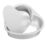 Sewroro Molde para tartas en forma de corazón de 6 pulgadas con parte inferior extraíble, molde de aleación de aluminio para pasteles, pudines y postres, 6.09 x 5.89 x 2.16 pulgadas