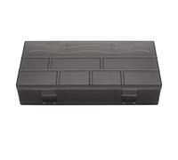 Sewroro Organizador de Herramientas para Peluquería Compacto, Caja de Almacenamiento Negra Compartimentos Dobles, Portacepillos y Porta Horquillas para Uso Profesional y Viaje