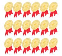 Sewroro Pegatinas de Sello para Certificados de Premio 30 Unidades, Adhesivos de Medalla Estrella y Cinta en Forma de Golondrina Roja, Suministros para Graduación y Celebración Escolar