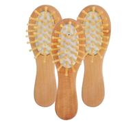 Sewroro Peine Masajeador Portátil de Madera Cojín de Aire Juego de 3 Piezas Mini para Masaje del Cuero Cabelludo y Cuidado del Cabello