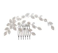 Sewroro Pinza Cabello Gemas de Imitación Horquilla Plateada para Mujer Accesorio Elegante para Bodas y Fiestas Pasador Decorativo para Todo Tipo de Cabello