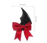 Sewroro Pinzas Cabello Halloween 2 Pares Alas de Murciélago y Cuernos de Demonio Accesorios Negros y Rojos para Disfraz Pasadores Ligeros para Fiestas y Manualidades