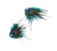 Sewroro Pinzas Cabello Vintage Con Plumas Sintéticas Estilo Pavo Real 2 Unidades Accesorios Para Mujer Carnaval Fiestas y Eventos Obsequios