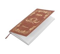 Sewroro Planificador Agenda 2026 A6 Marrón Tapa Dura, Cuaderno de Gestión del Diario y Semanal, Seguimiento de Hábitos, Calendario Anual para Oficina, Estudio y Viajes