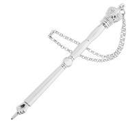 Sewroro Puntero Yad Torá Herramienta De Lectura De La Biblia Judía De 5.11 Pulgadas con Cadena Accesorio De Lectura para Bar Mitzvah Cabeza De Plateada
