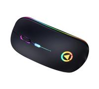 Sewroro Ratón Inalámbrico Silencioso con Luz RGB Colorida Carga Inalámbrica y Diseño Ergonómico para Uso Profesional Batería Recargable y Conexión hasta Metros