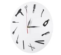 Sewroro Reloj de Pared para Peluquería y Barbería Diseño Acrílico Silencioso a Pilas Decoración Moderna para Salón y Estudio de Belleza