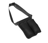 Sewroro Riñonera Ajustable para Masaje Profesional, Bolsa de Almacenamiento para Aceites Esenciales, Funda Protectora para Botellas, Color Negro Doble Compartimento, Uso en SPA y Clínica