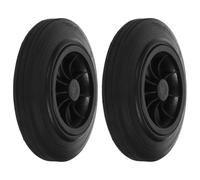 Sewroro Ruedas de Goma para Bote de Basura 240l, Juego de 2 Ruedas de Repuesto Resistentes para Cubo Exterior, Accesorios para Botes de Basura de Uso Doméstico y Comercial