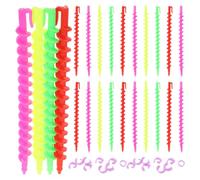 Sewroro Rulos Espirales para Permanente de Cabello sin Calor 26 Varillas Pequeñas de 175 CM Diseño de Tornillo para Fijación Segura Kit de Peinado para Rizos Cabello Corto y Largo