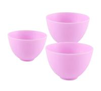 Sewroro Set de 3 Cuencos de Silicona para Mascarillas Faciales Caseras Resistentes y Suaves Colores Morado Tamaños Pequeño Mediano y Grande Ideales para Mezcla y Tratamientos de