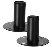 Sewroro Soporte para Altavoces de Aleación de Aluminio 107X80Mm Base Metálica Resistente 2 Piezas Bandeja para Altavoz Compatible Cine en Casa Bar Deportivo y Patio