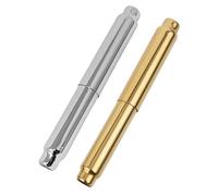 Sewroro Soporte para Papel Higiénico Resorte de Acero Inoxidable Varilla Retráctil Ajustable en Tamaño Paquete de 2 Piezas en Acabado Cromado y Dorado Repuesto para Portarrollos en