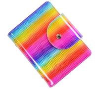 Sewroro Soporte Rectangular para Placas de Estampado de Uñas Bolsa Organizadora Colorida para Sellos de Uñas Estuche Compacto para 20 Tarjetas Adecuado para Viajes y Almacenamiento