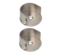 Sewroro Soportes para Cortinas de 28 MM de Diámetro Soporte de Pared de Hierro Resistente Color Plateado Paquete de 2 Unidades para Fijación Segura y Decoración del Hogar