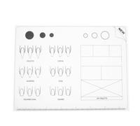 Sewroro Tapete Acrílico para Uñas de Silicona Suave Modelo C Alfombrilla para Decoración y Práctica de Manicura Profesional Herramienta para Formación y Diseño de Uñas Acrílicas