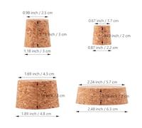 Sewroro Tapón de Corcho para Botella de Vino 30 Piezas Juego Cónico Tamaños 22X18X20Mm 30X25X30Mm 48X43X30Mm y 63X57X20Mm Material Alimentario Seguro para Hogar y Restaurante