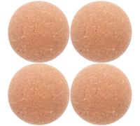 Sewroro Tapones de Corcho Redondos de 53 MM para Botellas Bolas Esféricas de Madera Natural Reutilizables Pack de 4 Unidades para Manualidades Decoración y Sellado Seguro Recipientes