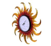 Sewroro Termómetro de Pared Forma de Sol Termómetro de Ambiente Analógico de Hierro Interior y Exterior Medición Precisa para Jardín y Hogar 1 Unidad