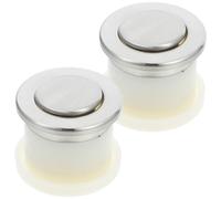 Sewroro Tiradores Ocultos para Armarios y Cajones Manijas Telescópicas Resorte Integradas Acabado Plateado Cepillado 2 Unidades para Puertas Corredizas y Muebles Compactos Tipo Tatami