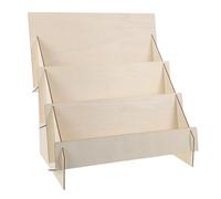 Sewroro Wooden Desktop Display Stand Handmade Organizer Rack Postcard Brochure Holder Stable DIY Style For Retail Stores Vendors