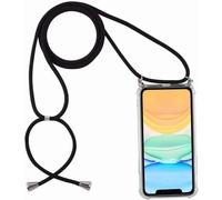 Sewutoyu Funda con Cuerda para OnePlus Nord CE 4 Lite 5G - Funda Protectora ponible - Carcasa Transparente TPU Silicon Colgante Ajustable Collar Case, Carcasa Anti Shock con Cuerda Correa,Negro