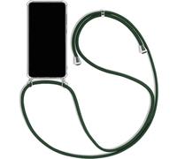 Sewutoyu Funda Cuerda Compatible con Xiaomi Poco F7 - Funda Protectora ponible - Carcasa Transparente TPU Silicon Colgante Ajustable Collar Case, Carcasa Anti Shock con Cuerda Correa,Verde