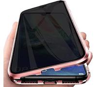 Sewutoyu Protector Pantalla de Privacidad Carcasa para Honor 200, Funda Antiespía Adsorción Magnética Funda Protectora 360, Anti-Spy Protección privacidad Vidrio Templado Anti Peep Case,Rose