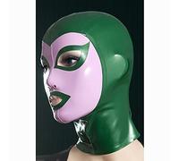 Sex Bondage Máscara BDSM Máscara de cabeza de látex Máscara de fiesta de Halloween Juguetes sexuales Extreme BDSM Máscara de goma Máscara fetiche Bdsm Cosplay Máscara de látex SM con cremallera(Light