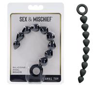 Sex & Mischief Anal Beads Silicone Bolas Anales Color Negro - 69 gr