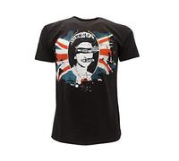 Sex Pistols Camiseta de God Save The Queen, camiseta punk rock, oficial original (XS), Negro