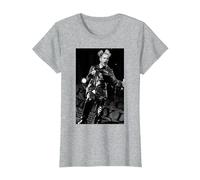 Sex Pistols Johnny Rotten Phoenix Festival por Andy Willsher Camiseta, Mujer, Gris Jaspeado, S