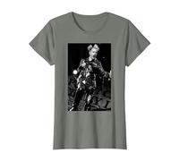 Sex Pistols Johnny Rotten Phoenix Festival por Andy Willsher Camiseta, Mujer, Verde Militar Jaspeado, 3XL