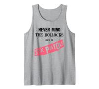 Sex Pistols Official Never Mind The Bollocks Rosa Camiseta sin Mangas, Hombre, Gris Jaspeado, L