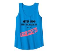 Sex Pistols Official Never Mind The Bollocks Rosa Camiseta sin Mangas, Mujer, Zafiro, S