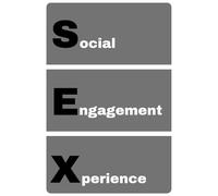 SEX - Social Engagement Xperience: agenda, notebook, journal, planner, organizer, diary, memories, funny gift for family, friends and coworkers