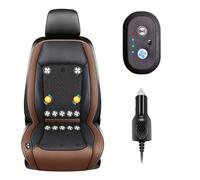 SEXIPLEXIX cojín de Asiento refrigerante para Coche 3 Niveles De Viento Ajustables Fundas para Asientos De Coche para Coche, SUV, camión, Universal,Brown-24V12-BladeFan+Massage