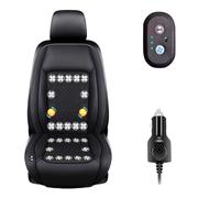 SEXIPLEXIX cojín de Asiento refrigerante para Coche 3 Niveles De Viento Ajustables Refrigerada Cojín para Coche, SUV, camión, Universal,Black-24V24-BladeFan+Massage