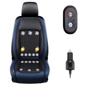 SEXIPLEXIX cojín de Asiento refrigerante para Coche 3 Niveles De Viento Ajustables Refrigerada Cojín para Coche, SUV, camión, Universal,Blue-24V16-BladeFan+Massage