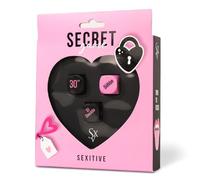 Sexitive SECRET GAME - Juego de Dados Sexuales para Adultos | Juego Íntimo y Divertido para Parejas con 3 Dados de Tiempo, Acción y Lugar | Juego Erótico para Parejas y Juego de Mesa para Adultos