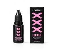 SEXITIVE XXX For Her Aceite Estimulante para Clítoris, Efecto Calor 15 ml | Con extracto de jengibre, Textura sedosa y cálida, Unas gotas por aplicación, Uso a solas o en pareja