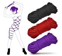 Sexo BDSM Cuerdas Bondage Set - Sexo Bondage Restricciones Kit 3x10M 8MM Cama Algodón Cuerda Shibari Sexo Cuerda para BDSM Principiantes, SM Juguetes Sexuales para Mujeres Hombres y Parejas