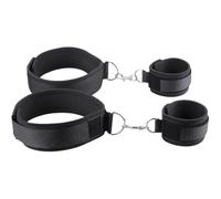 sexo Bondage muñeca y muslo puños BDSM restricciones conjunto para mujeres adultos juguetes sexuales,correas ajustables para las piernas esposas para pareja principiante parejas juego de ro