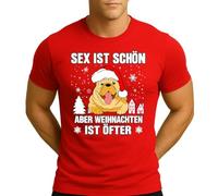 Sexo es hermoso pero la Navidad es más a menudo Bulldog Dog | Camiseta de Navidad Navidad X-Mas Hombre, rojo, XL