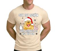 Sexo es hermoso pero la Navidad es más a menudo Bulldog Dog | Camiseta de Navidad Navidad X-Mas Hombre, naturaleza, S