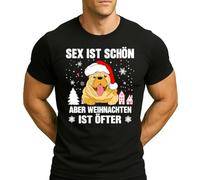 Sexo es hermoso pero la Navidad es más a menudo Bulldog Dog | Camiseta de Navidad Navidad X-Mas Hombre, Negro , XL