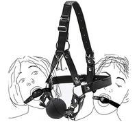 SexReaper Enchufe de boca de yoga con gancho de nariz Bola de boca de entrenamiento Juego de pareja Juguete de regalo (Negro)